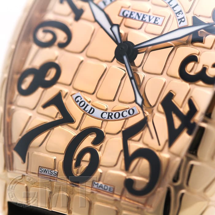 メカテクターゴールド　クロコ型押し限定モデル　未使用新品 新品)FRANCK MULLER フランク・ミュラー トノーカーべックス ゴールド