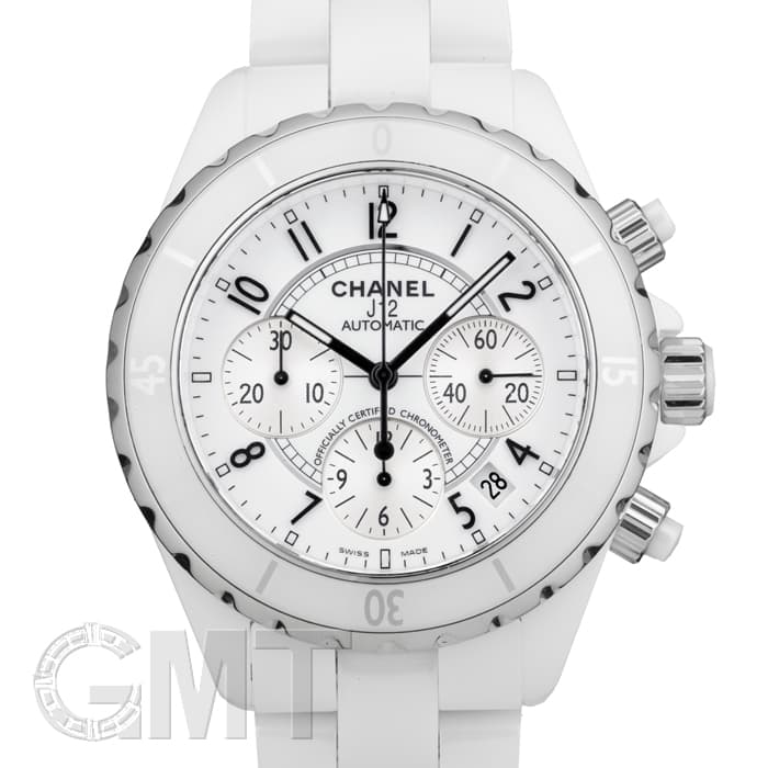 中古)CHANEL シャネル J12 クロノグラフ H1007 ホワイト