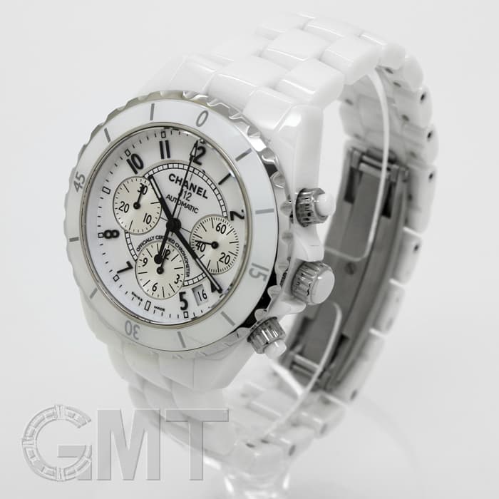 中古)CHANEL シャネル J12 クロノグラフ H1007 ホワイト