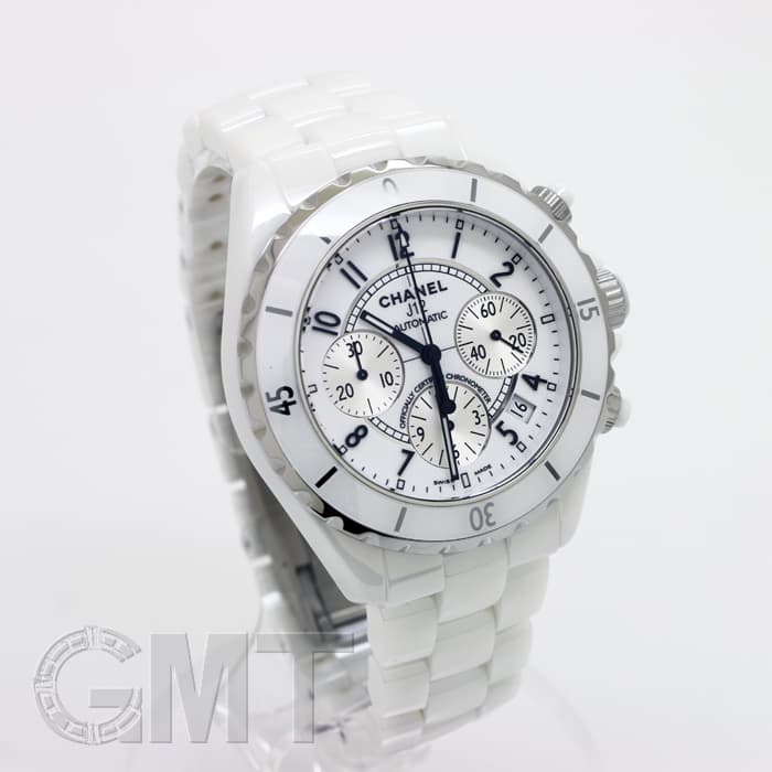 中古)CHANEL シャネル J12 クロノグラフ H1007 ホワイトセラミック