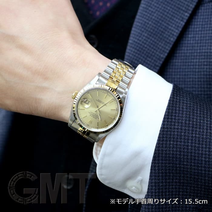 新品　ROLEX　デイトジャスト16233コンビイエローゴールド３コマ　箱セット　　 ロレックス デイトジャスト 16233 スチール&イエローゴールド フル