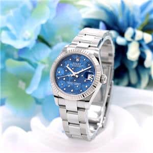 ROLEX ロレックス デイトジャスト 31 278274 アズーロブルー フローラルモチーフ オイスターブレス メイン