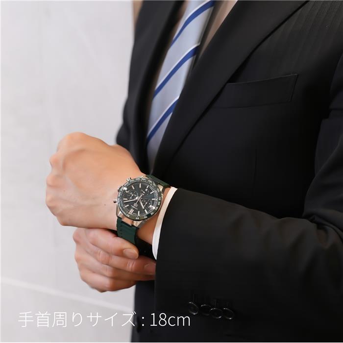 TAG HEUER タグホイヤー ウォッチ カレラ クロノグラフ 時計 CBN2A1N.FT6238 腕時計_x000D_
 ステンレススチール/ラバー グリーン 自動巻き グリーン文字盤 メンズ【中古】 新品)TAG HEUER タグ・ホイヤー カレラ クロノグラフ CBN2A1N.FT6238