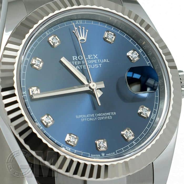 未使用)ROLEX ロレックス デイトジャスト 41 126334G ブルー 10Pダイヤ