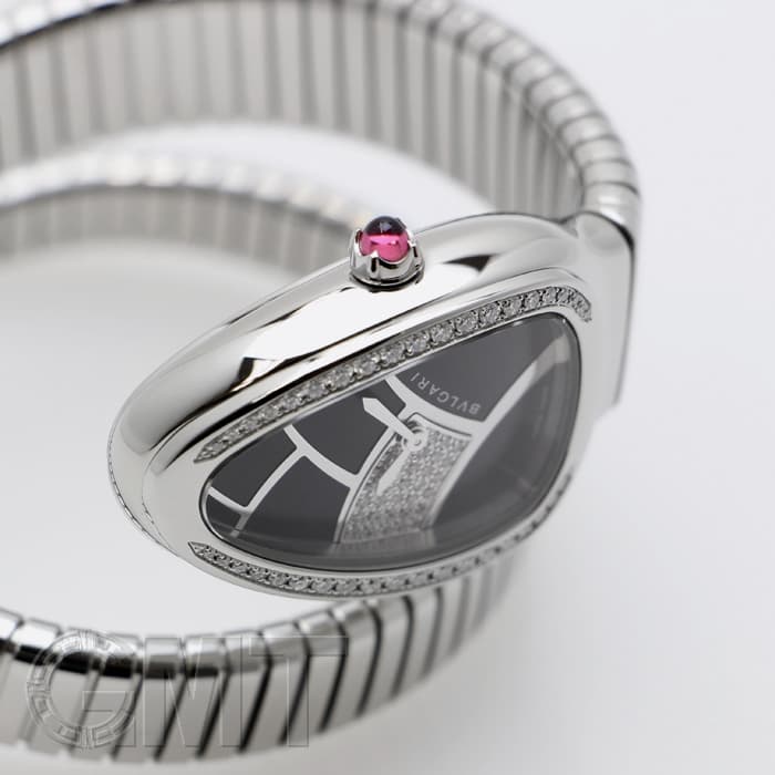 ブルガリ セルペンティ/D Lサイズ SP35S/SP35BD1SDS.1T SS クォーツ 新品)BVLGARI ブルガリ セルペンティ ブラック ベゼルダイヤ