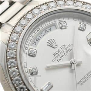 ROLEX ロレックス デイデイトII 218349A シルバー ベゼルダイヤ メイン