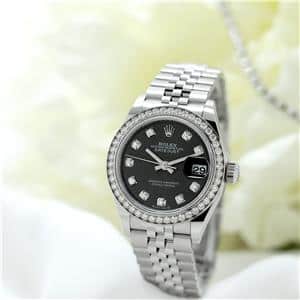 ROLEX ロレックス デイトジャスト 28 279384RBR ダークグレー ジュビリーブレス ベゼルダイヤモンド メイン