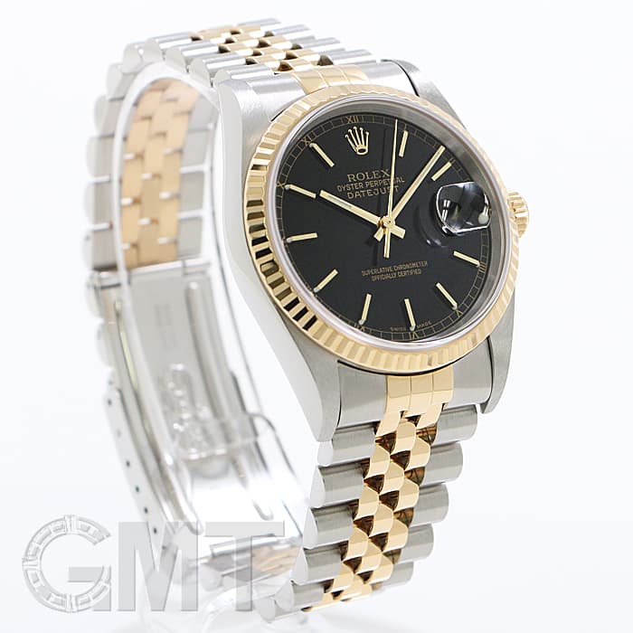中古)ROLEX ロレックス デイトジャスト 16233 ブラック K番（商品ID