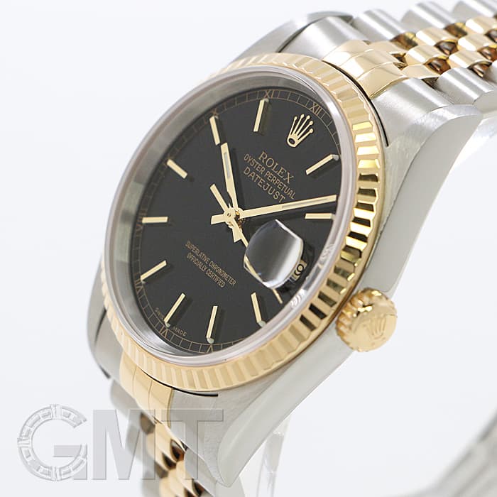 中古)ROLEX ロレックス デイトジャスト 16233 ブラック K番（商品ID