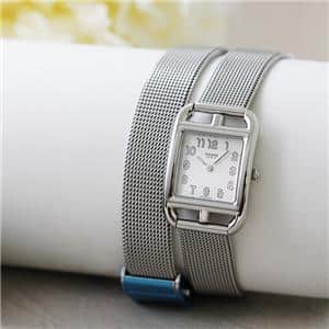 T074 エルメス ケープコッド CC1.250 シルバー クォーツ 箱ギャラ付