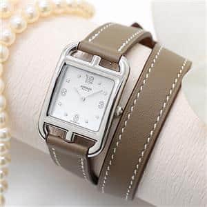 HERMES エルメス ケープコッド CC1.210.290/WW182-I(044315WW00) ホワイトシェル 8ポイントダイヤモンド メイン