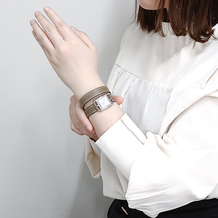 HERMES エルメス  その他小物 トワルコットン ローズエテ/ホワイト 【中古】 レディース 新品)HERMES エルメス ケープコッド CC1.210.290/WW182-I(044315WW00