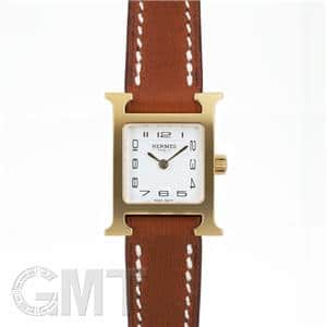 エルメス Ｈウォッチ ゴールド ブラウン エルメス HERMES Hウォッチ PM 21MM ゴールド レディース腕時計
