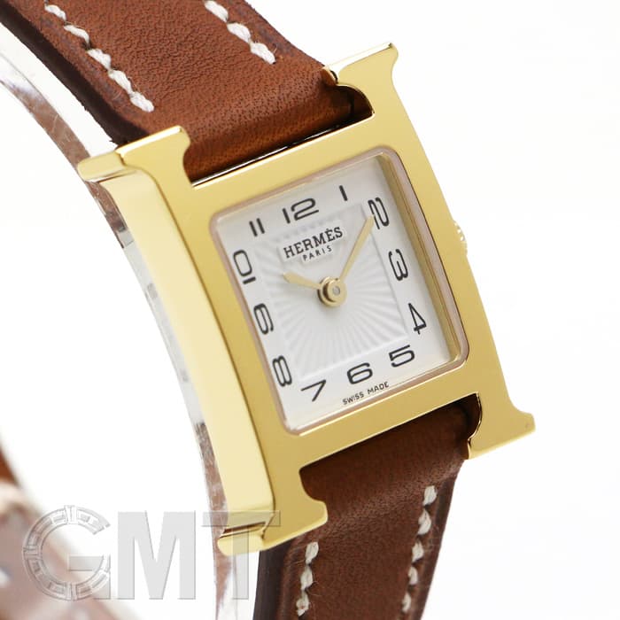 エルメス Ｈウォッチ ゴールド ブラウン 新品)HERMES エルメス Hウォッチ 036732WW00 Hウォッチ ゴールドプレー