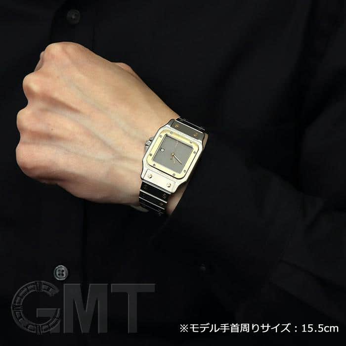 中古)CARTIER カルティエ サントス ガルベ LM オートマチック グレー