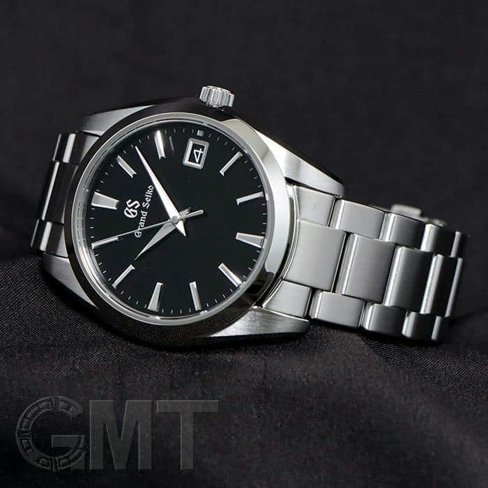 Grand Seiko ブラックSBGV223 ケース40ミリ中古 グランドセイコー GS SBGV223 ケース40ミリ 年差クォーツ SS 黒文字盤