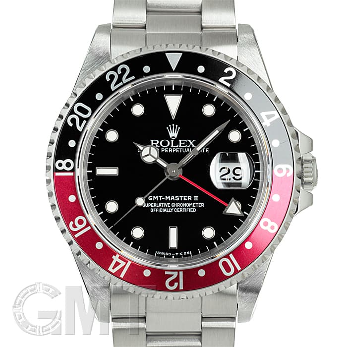 中古)ROLEX ロレックス GMTマスター II 16710 ブラック/レッド S番