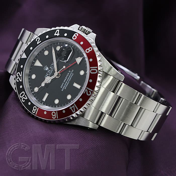 中古)ROLEX ロレックス GMTマスター II 16710 ブラック/レッド S番