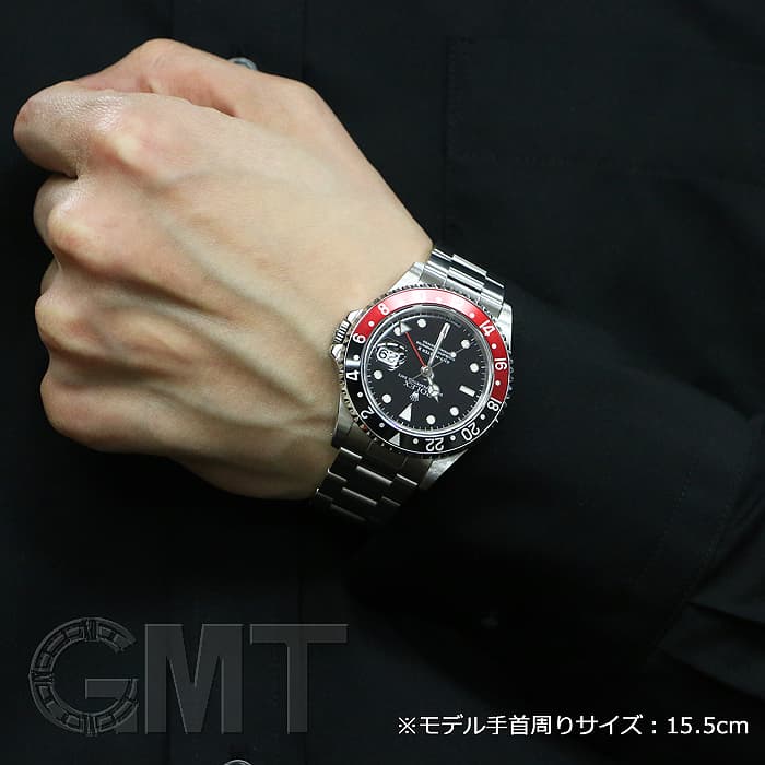 中古)ROLEX ロレックス GMTマスター II 16710 ブラック/レッド S番