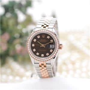 ROLEX ロレックス デイトジャスト 28 279381RBR チョコレート ジュビリーブレス 10Pダイヤ メイン