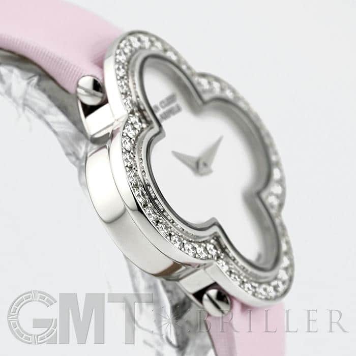 ヴァンクリーフ＆アーペル Van Cleef &amp; Arpels アルハンブラ VCARD21600 ホワイトシェル ホワイトゴールド クオーツ レディース 腕時計 中古)Van Cleef & Arpels ヴァン クリーフ&アーペル アルハンブラ