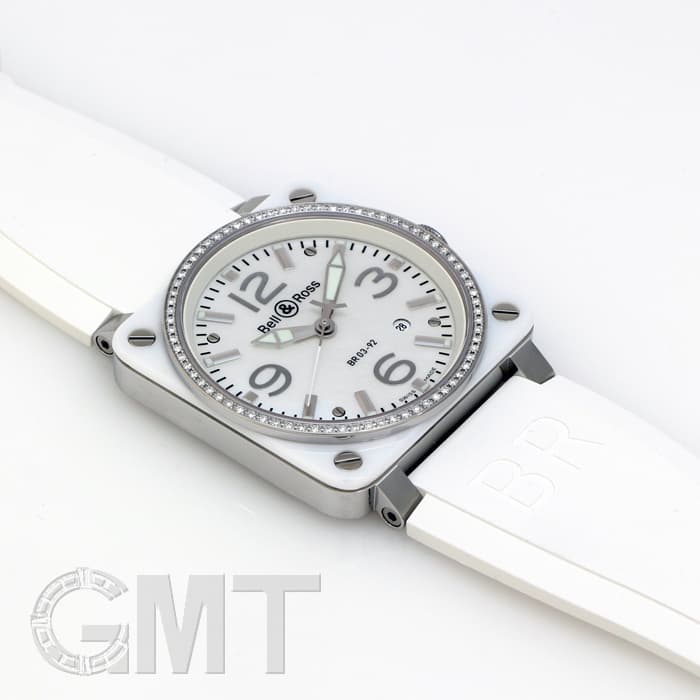 新品)BELL & ROSS ベル&ロス BR BR03-92 ホワイトセラミック/ラバー