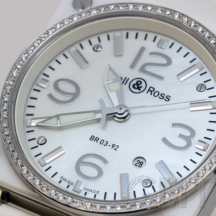新品)BELL & ROSS ベル&ロス BR BR03-92 ホワイトセラミック/ラバー