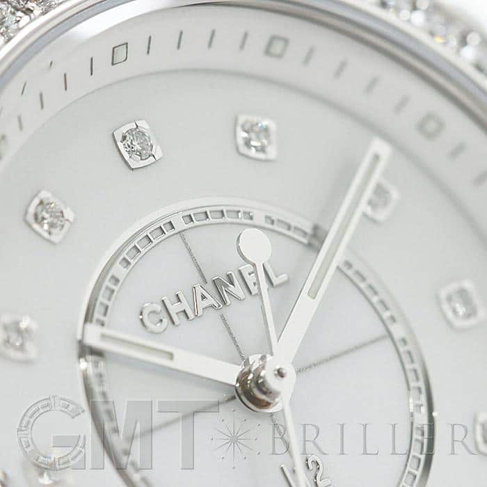 新品)CHANEL シャネル J12 ホワイト 12P/ベゼルダイヤ 33mm H6418