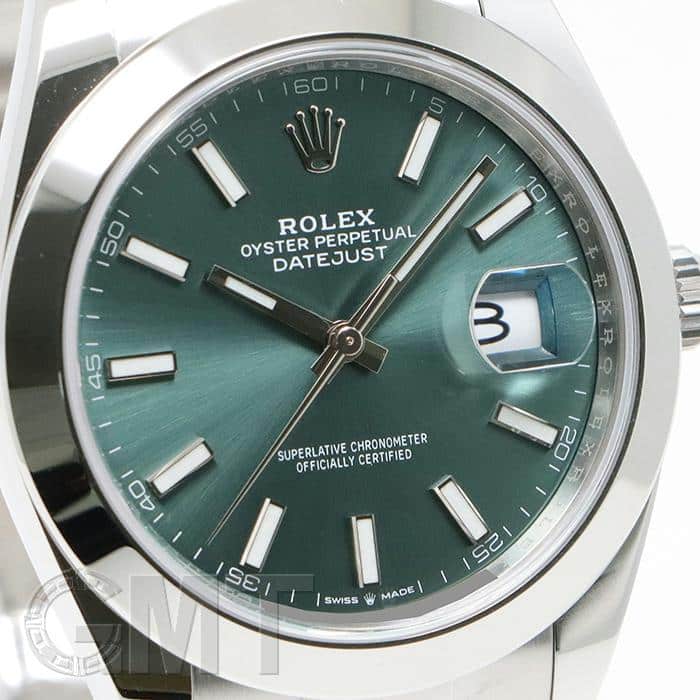 中古)ROLEX ロレックス デイトジャスト 41 126300 ミントグリーン