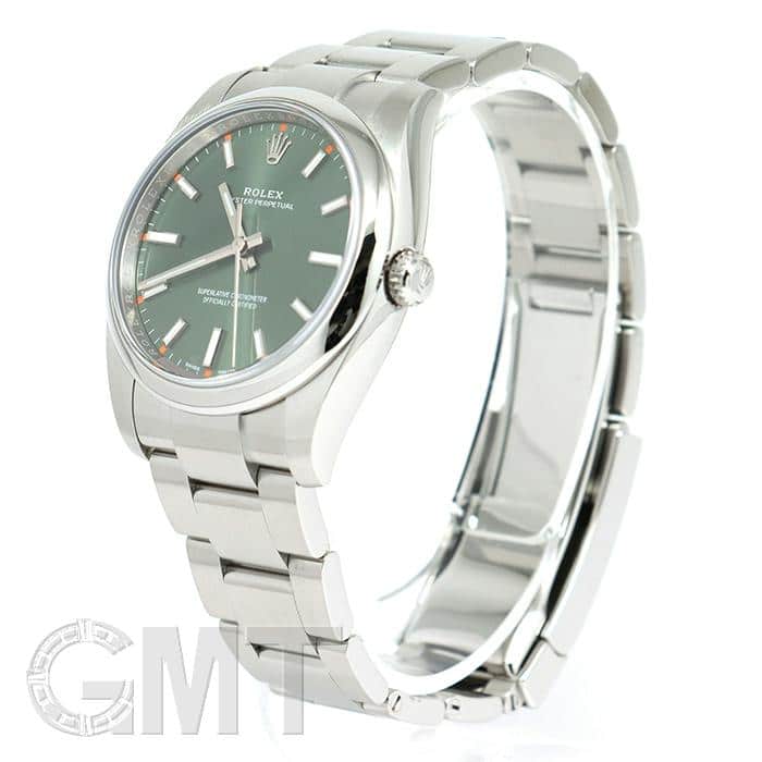ロレックス 114200 オリーブグリーン[中古美品] 中古)ROLEX ロレックス オイスターパーペチュアル 114200 オリーブ