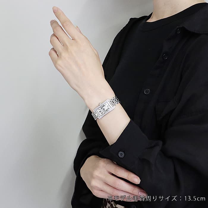 中古)CARTIER カルティエ タンク アメリカン SM ベゼルダイヤ WB7018L1