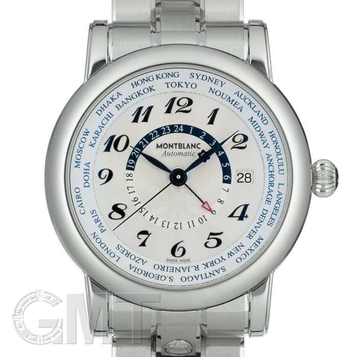 新品)MONTBLANC モンブラン スター ワールドタイム GMT シルバー