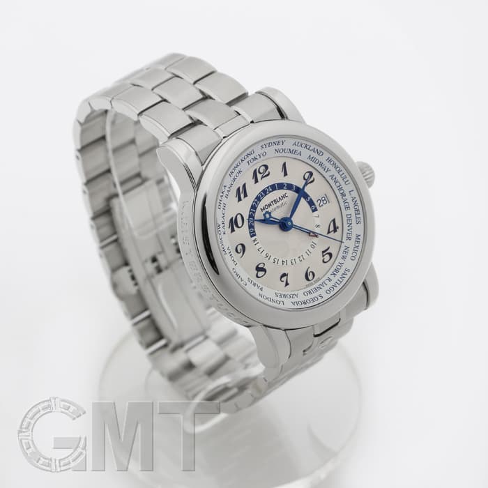新品)MONTBLANC モンブラン スター ワールドタイム GMT シルバー
