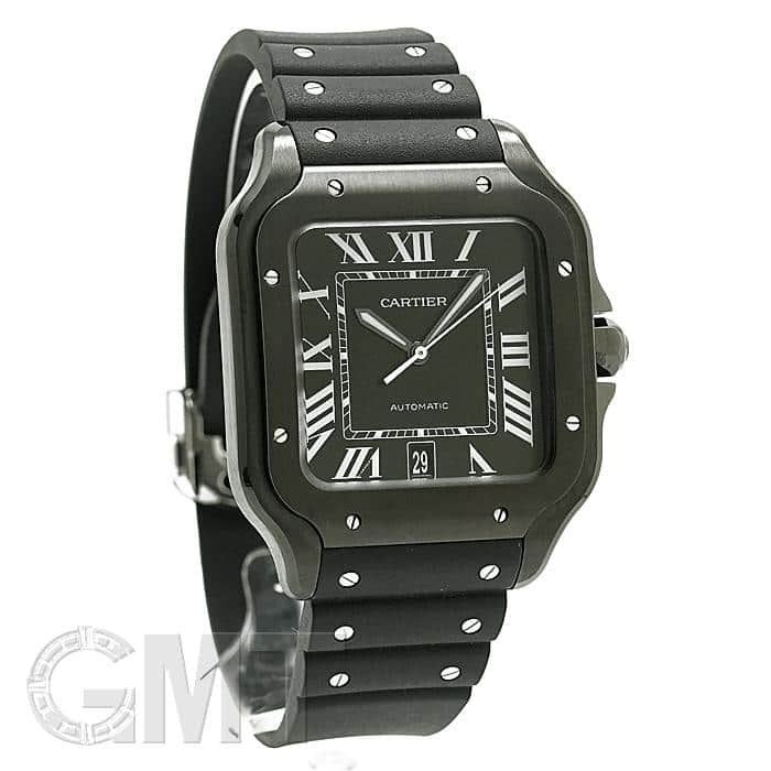 Cartier カルティエ　サントス　メンズ　ブラック　【未使用】 中古)CARTIER カルティエ サントス ドゥカルティエ LM WSSA0039