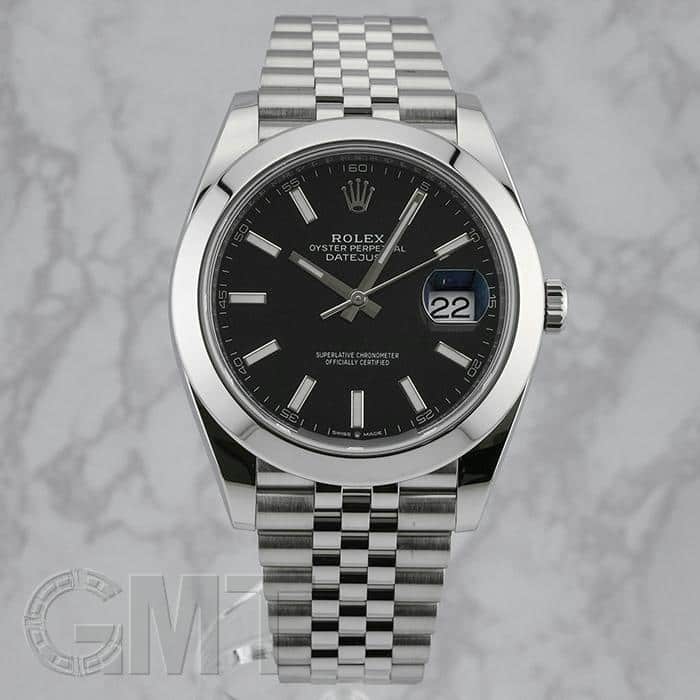 ゅり 中古)ROLEX ロレックス デイトジャスト 41 126300 ブラック ジュビリー