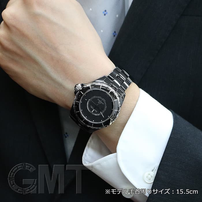 中古)CHANEL シャネル J12 38mm インテンスブラック H3829（商品ID