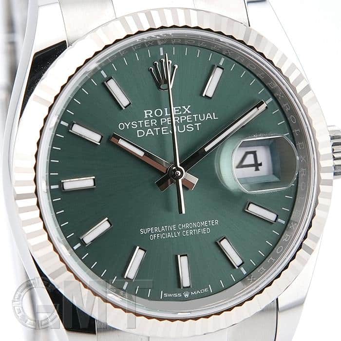 中古)ROLEX ロレックス デイトジャスト 36 126234 ミントグリーン