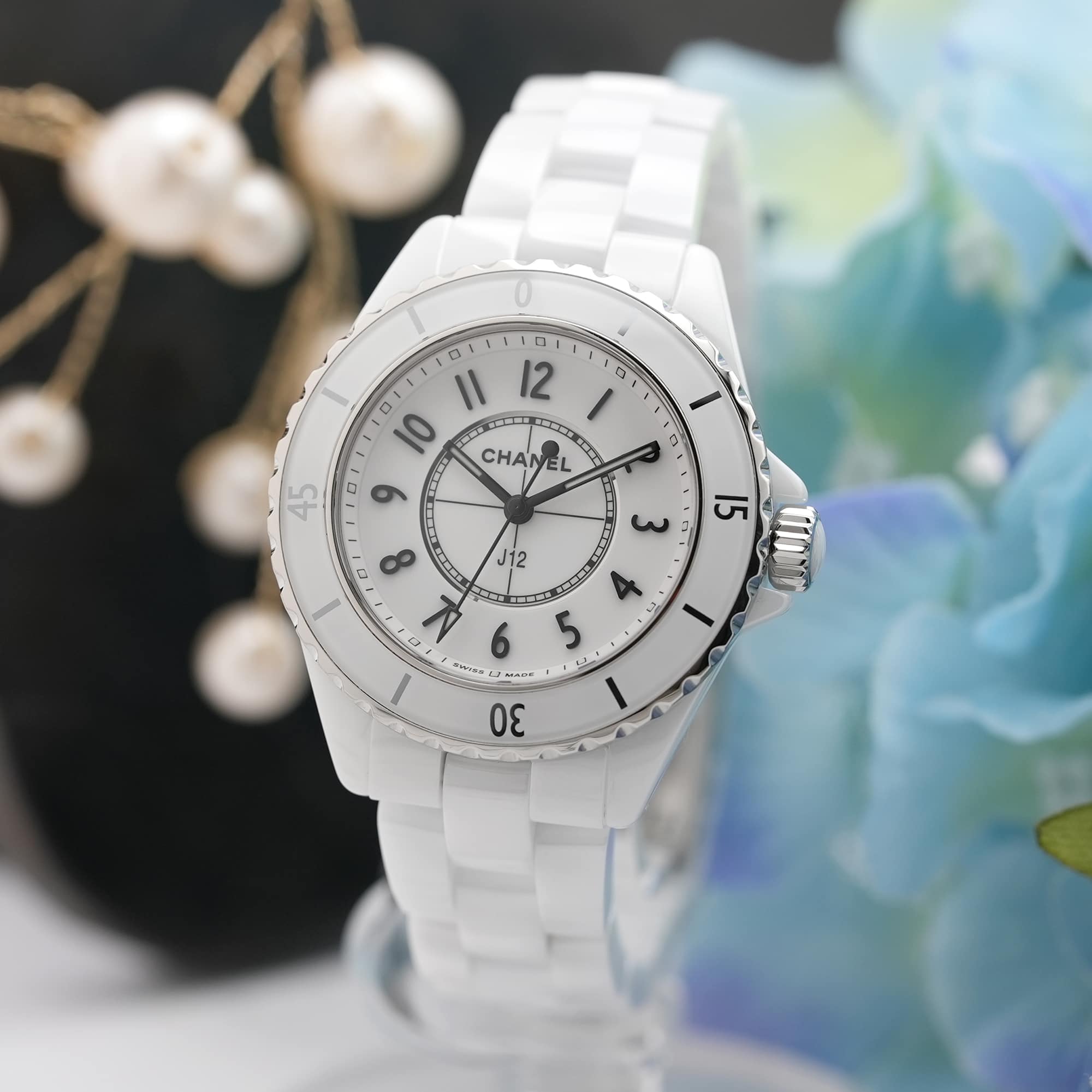 中古)CHANEL シャネル J12 ホワイトセラミック 33mm H5698（商品ID