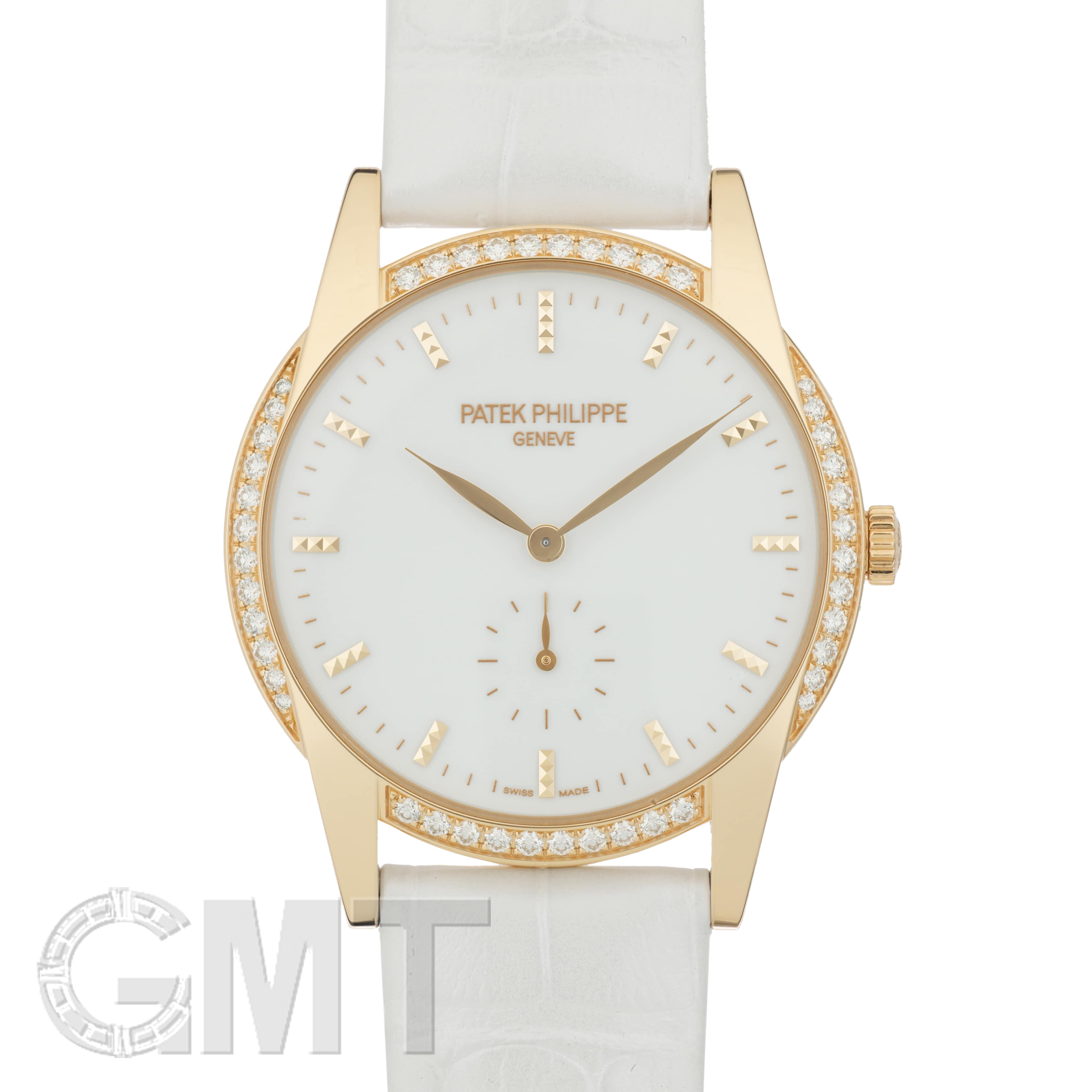 パテックフィリップ PATEK PHILIPPE 7120R-001 カラトラバ スモールセコンド ダイヤベゼル 自動巻き レディース 箱付き_867191 パテック フィリップ カラトラバ 7120R-001 アイボリー レディース