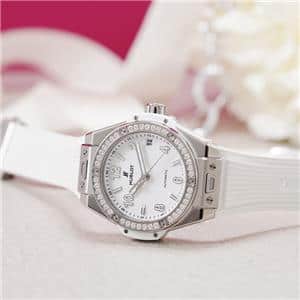 HUBLOT ウブロ ビッグバン ワンクリック スチールダイヤモンド ホワイト 465.SE.2010.RW.1204 メイン