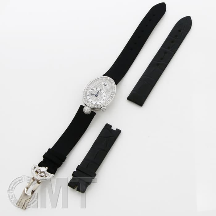 Breguet ブレゲ 8928BB 8D 844 クイーン オブ ネイプルズ 腕時計 K18WG 革xサテン ダイヤモンド レディース [中古] 新品)BREGUET ブレゲ クイーン・オブ・ネイプルズ 8928BB/8D/844 DD0D