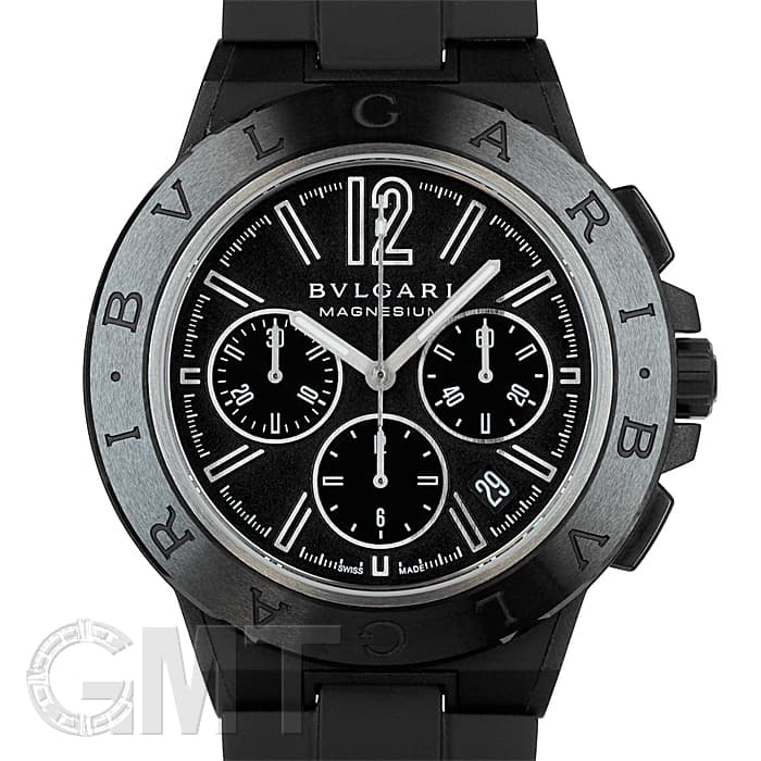 BVLGARIディアゴノマグネシウム ブラック クロノグラフ 中古)BVLGARI ブルガリ ディアゴノ マグネシウム クロノグラフ