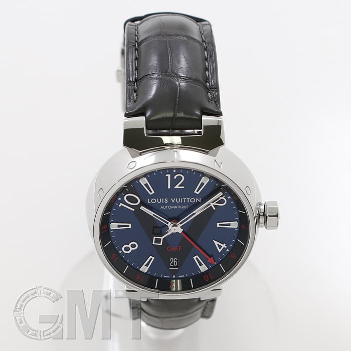 中古)LOUIS VUITTON ルイ・ヴィトン タンブール GMT ブルー Q11570