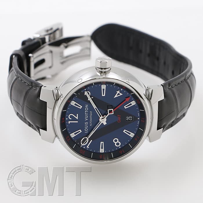 中古)LOUIS VUITTON ルイ・ヴィトン タンブール GMT ブルー Q11570