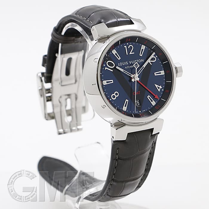 中古)LOUIS VUITTON ルイ・ヴィトン タンブール GMT ブルー Q11570