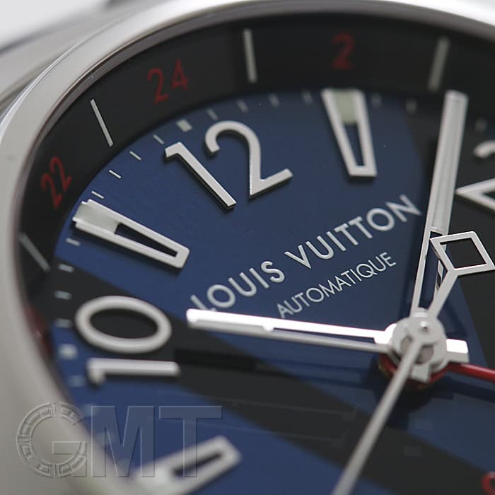 中古)LOUIS VUITTON ルイ・ヴィトン タンブール GMT ブルー Q11570