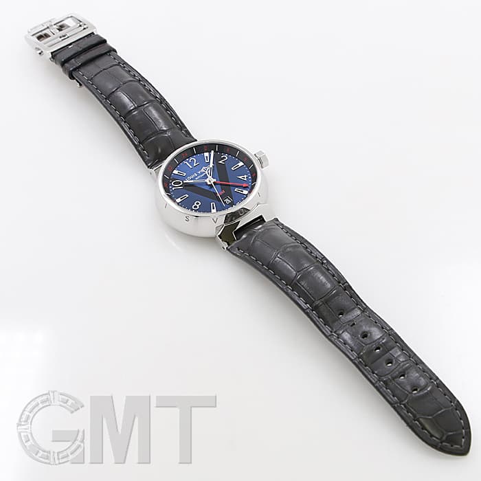 中古)LOUIS VUITTON ルイ・ヴィトン タンブール GMT ブルー Q11570
