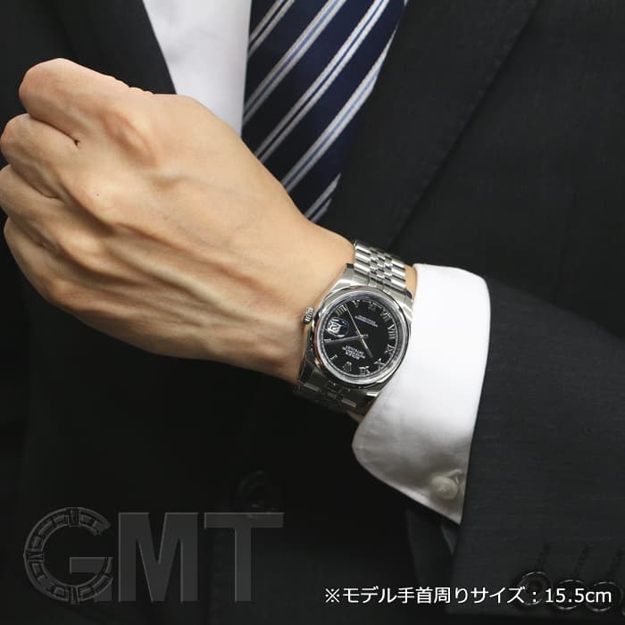 中古)ROLEX ロレックス デイトジャスト 116200 ブラック ローマ（商品 