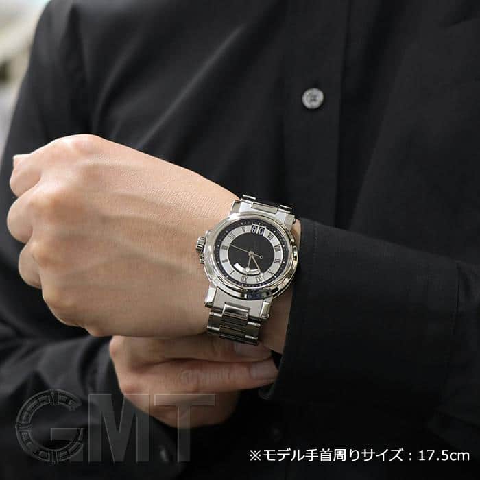 中古)BREGUET ブレゲ マリーン ラージデイト 5817ST/92/SMO ブラック