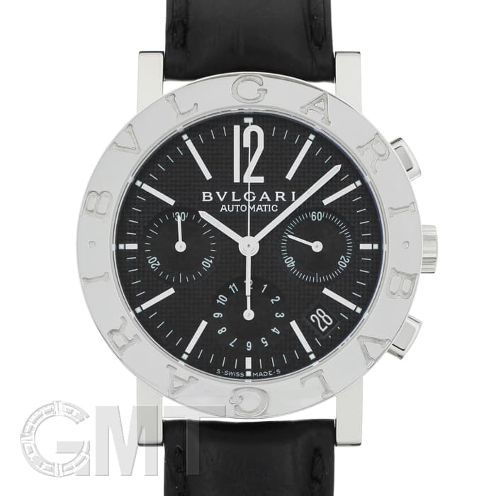 【BVLGARI】 ブラックレザー デジタル腕時計 BVLGARI】 ブラックレザー デジタル腕時計 BVLGARI】 ブラックレザー